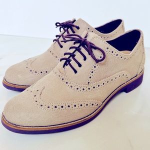 COLE HAAN Gray Oxford Shoes 5.5